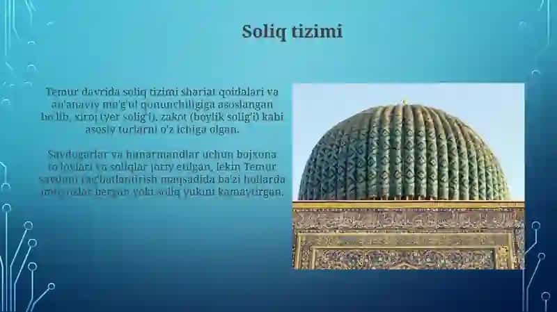 Amir Temur davrida moliyaviy siyosat 4