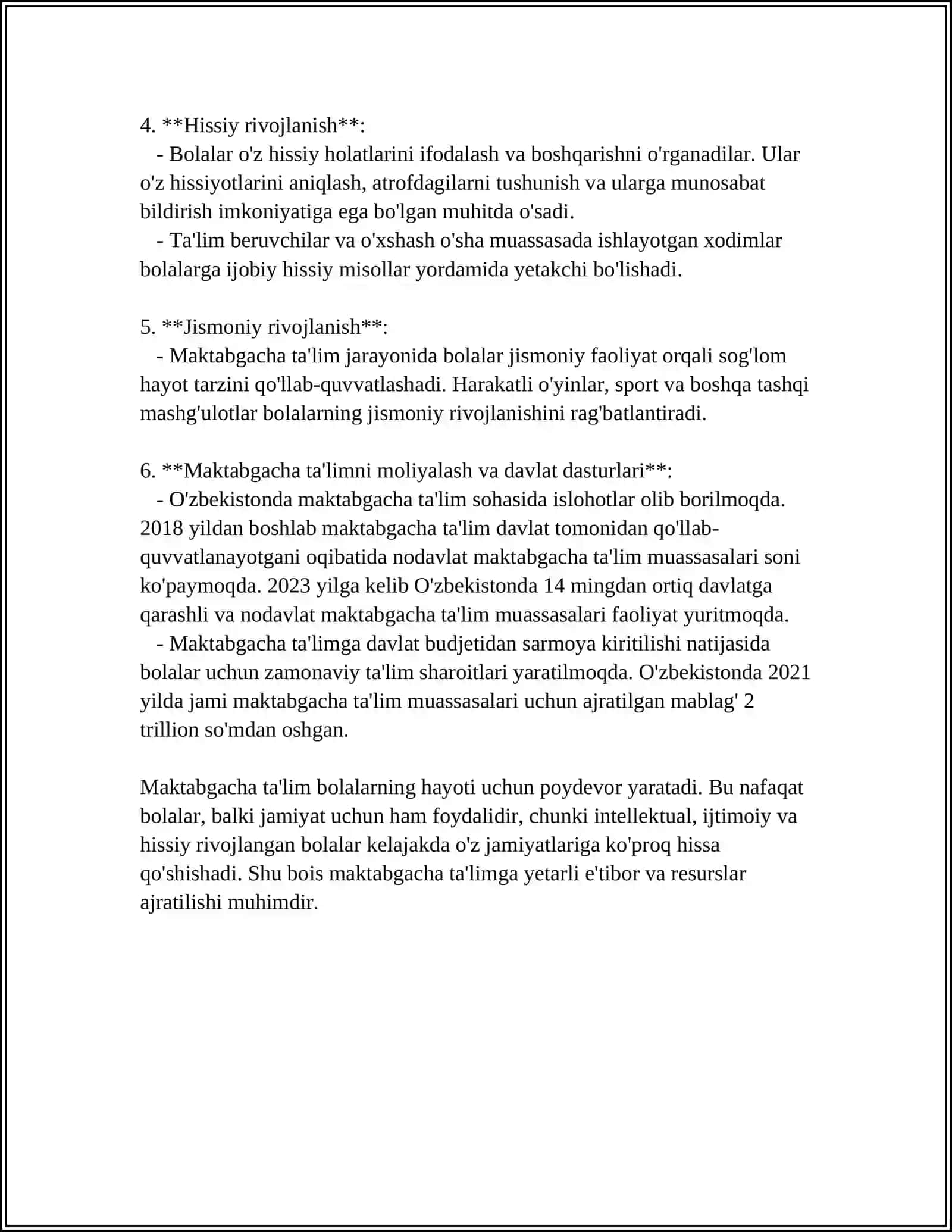 Maktabgacha ta'limning ahamiyati 4