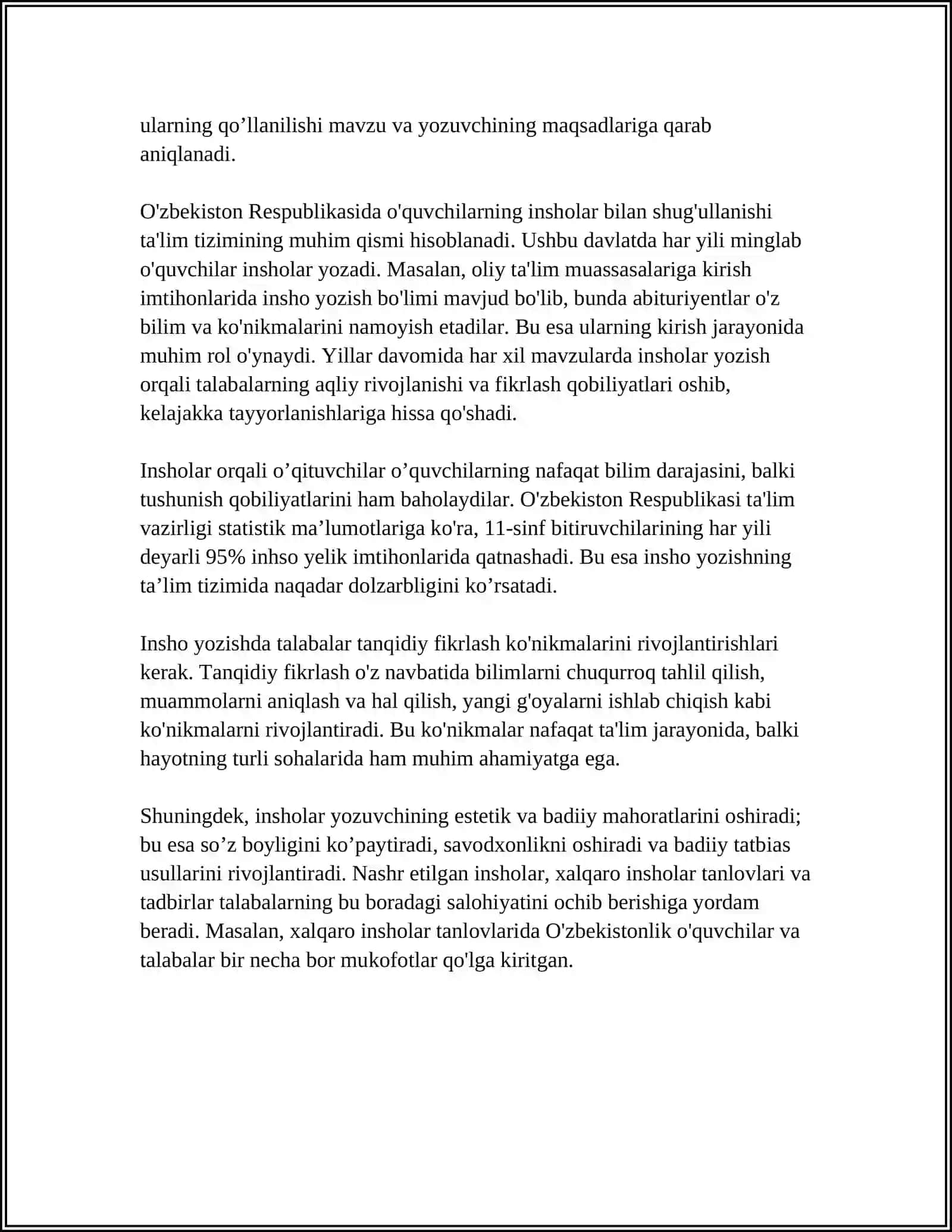 ESSEY HAQIDA UMUMIY MALUMOT 4