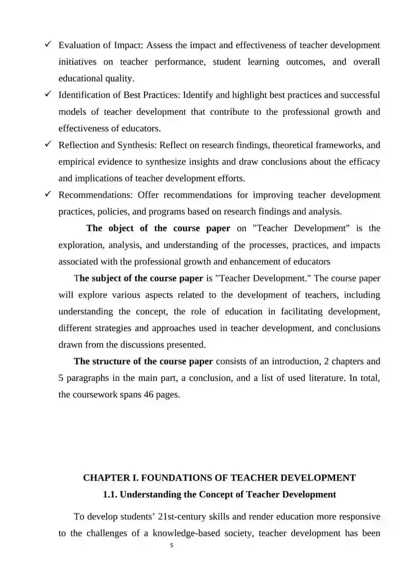 Teacher Development Course 4