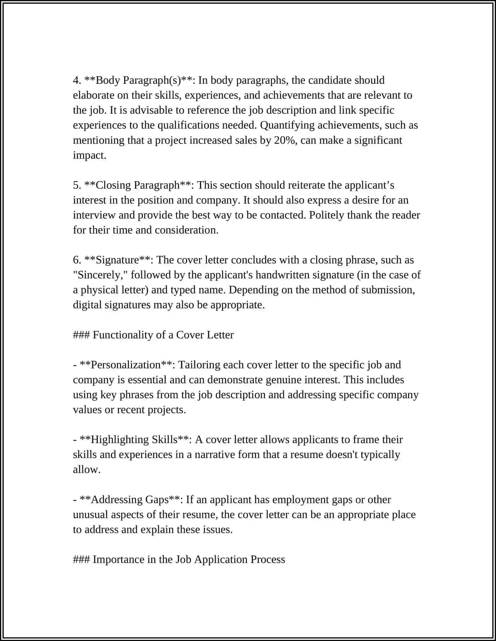 A COVER LETTER 4
