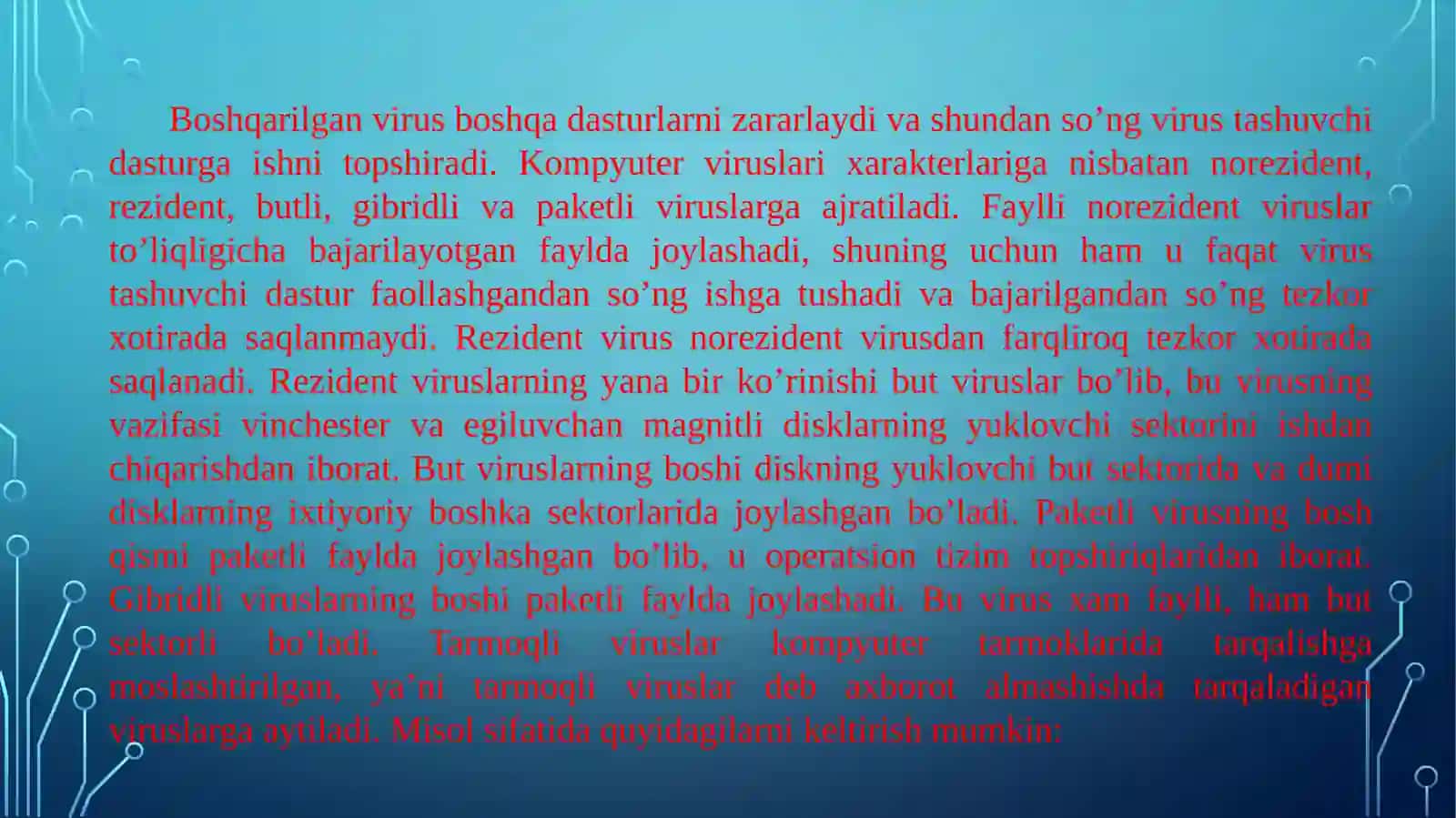 Kompyuter tarmoqlariga ruxsatsiz ulanish. Tarmoqda ishlash qoidalarini buzish. 4