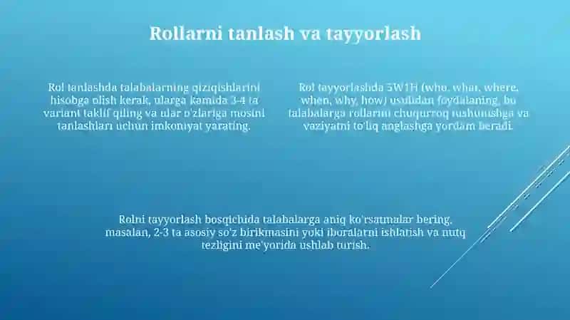 Effective ways of using role play activities in the English language classroom 4