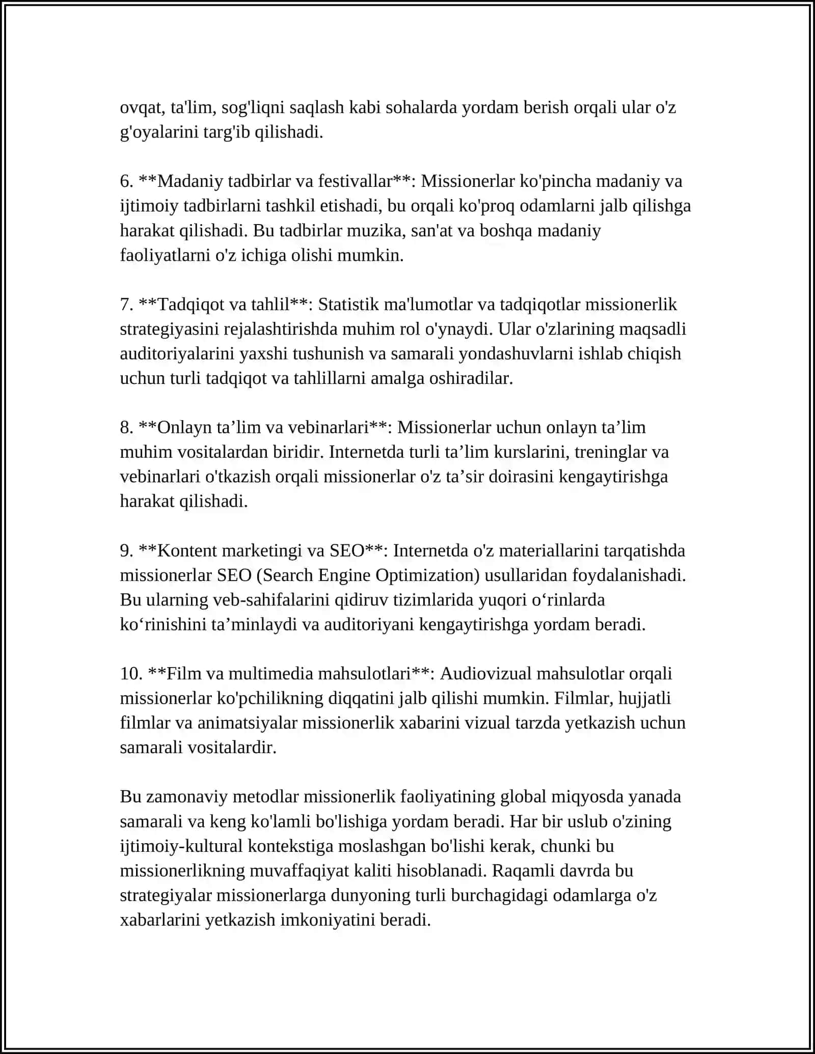 Missionarlik faoliyatining zamonaviy metodlari 4