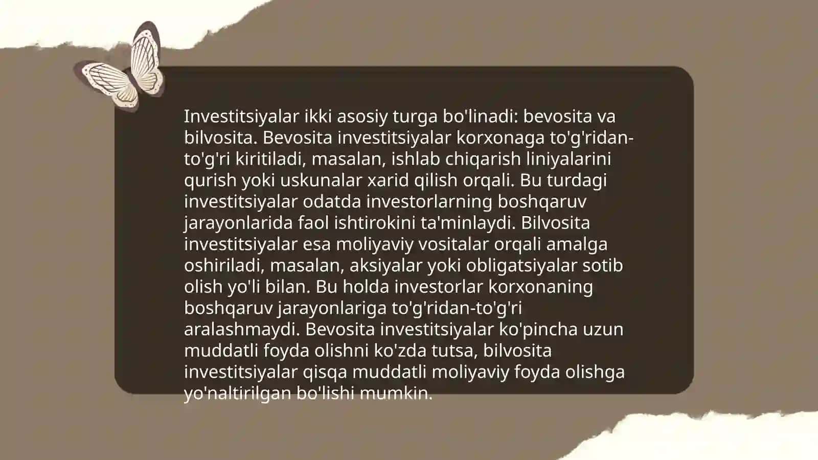 Investitsiyalarning mohiyati, grafigi va funksiyasi 4