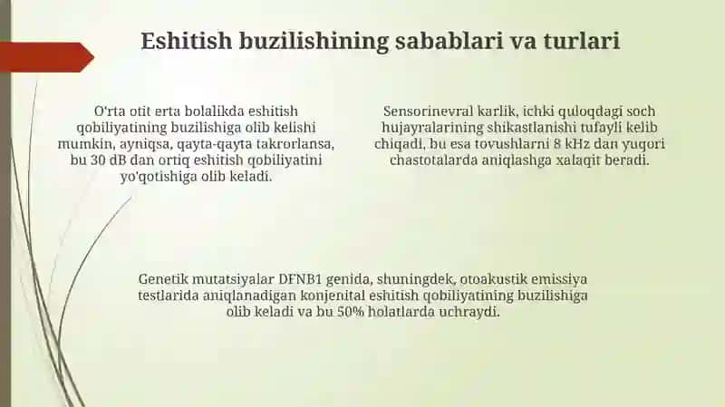 Eshitish qobiliyatining buzilishi 4