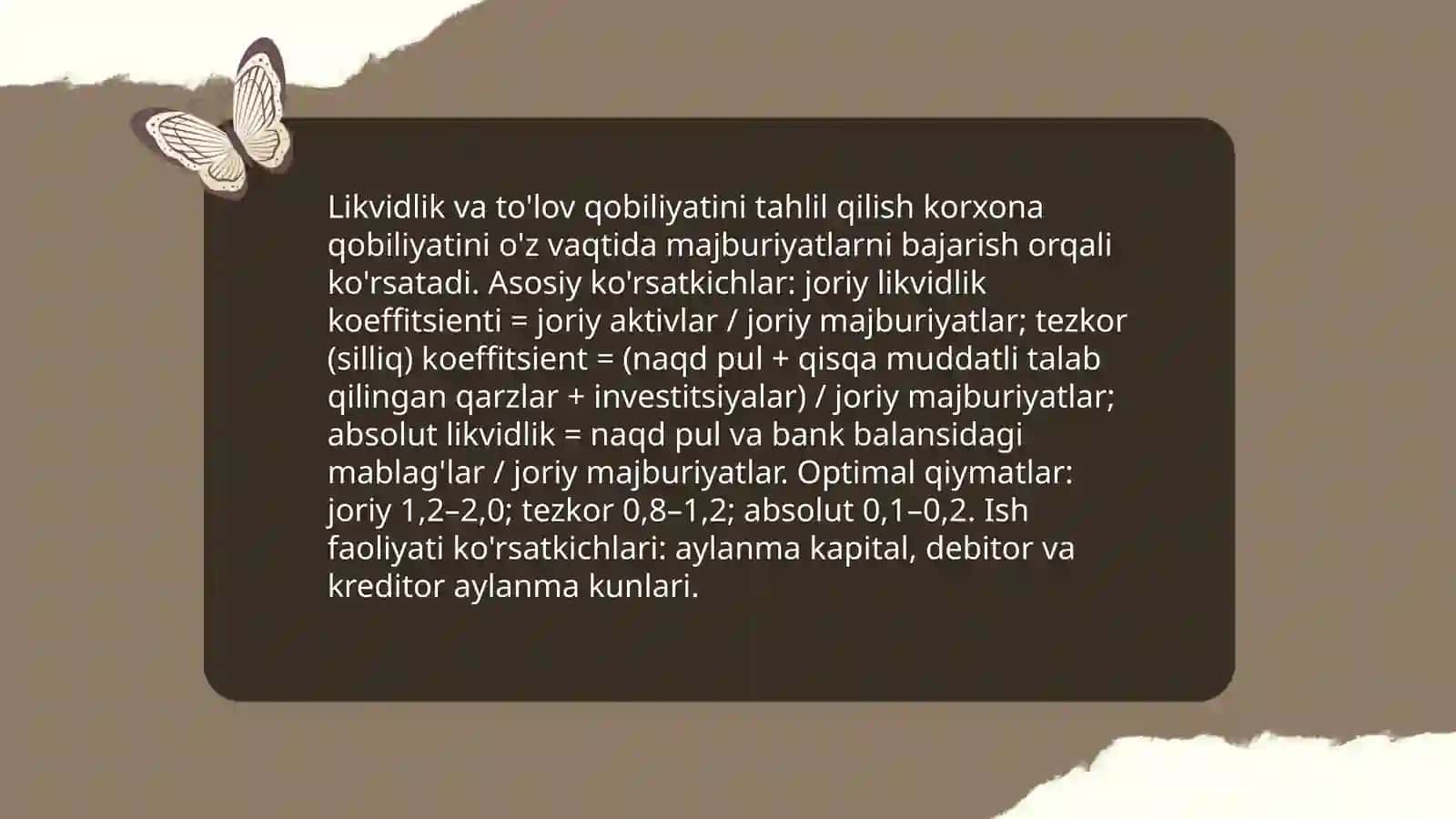 Moliyaviy hisobotlarni tahlil qilish metodlari 4