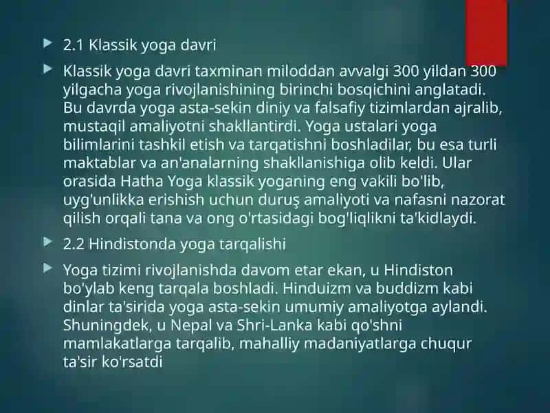 Yoga usuli kelib chiqishi va rivojlanishi 4