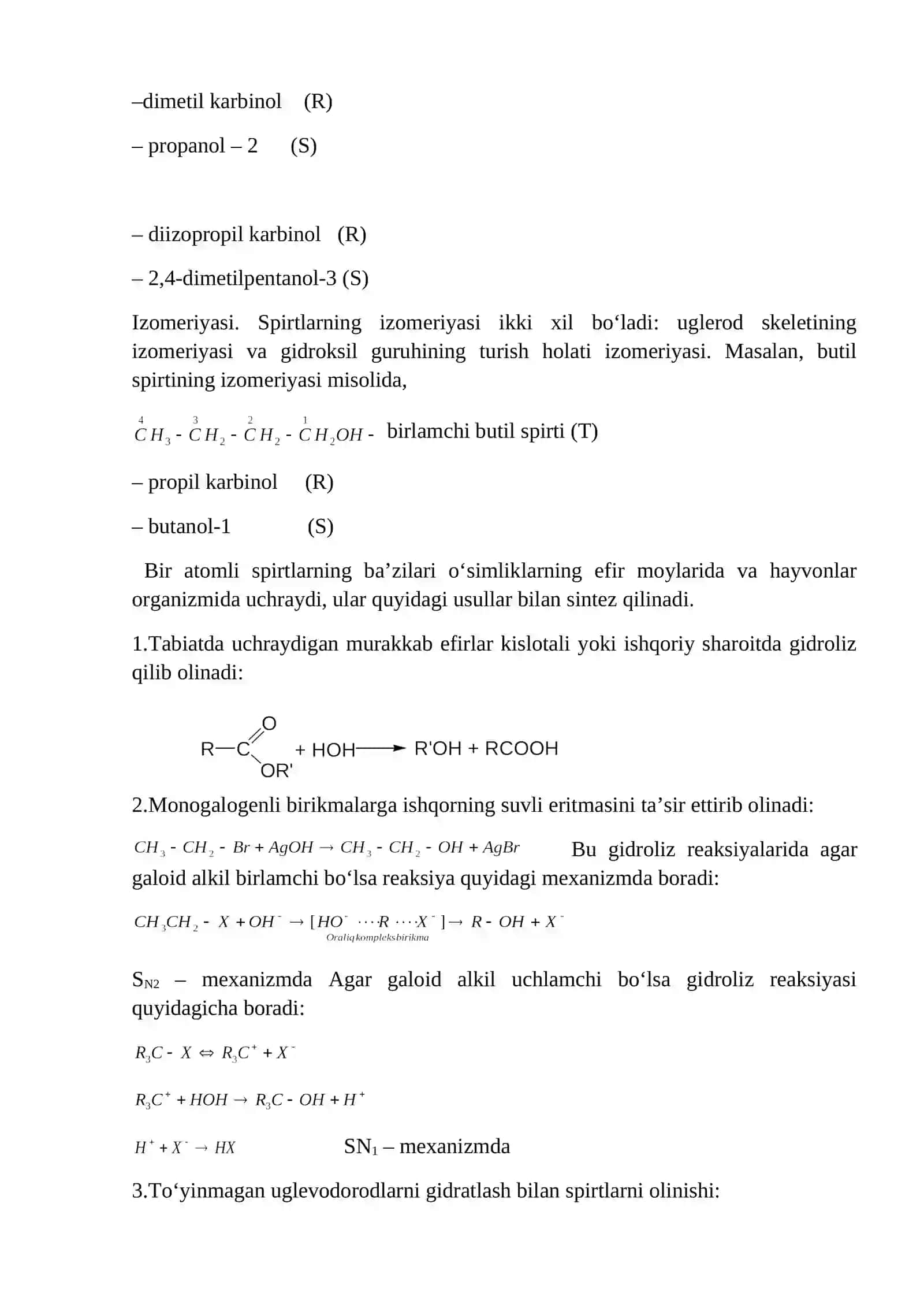 S P I R T L A R MAVZUSIDA REFERAT 4