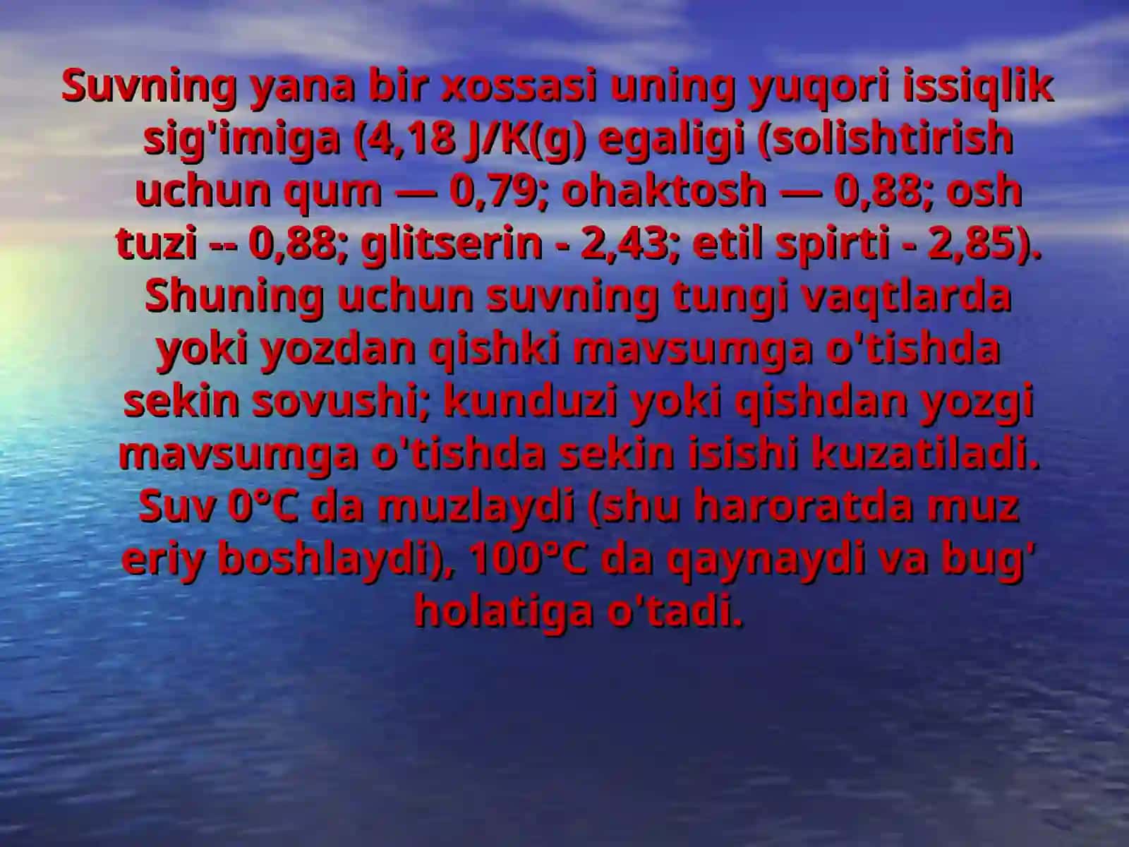SUVNING FIZIK VA KIMYOVIY XOSSALARI 4