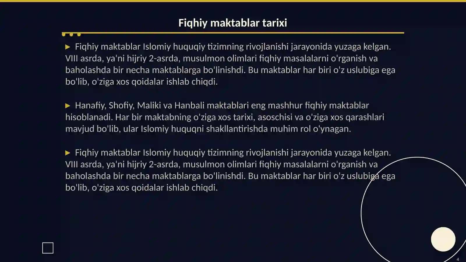 Islomda aqidaviy va fiqhiy maktablar 4