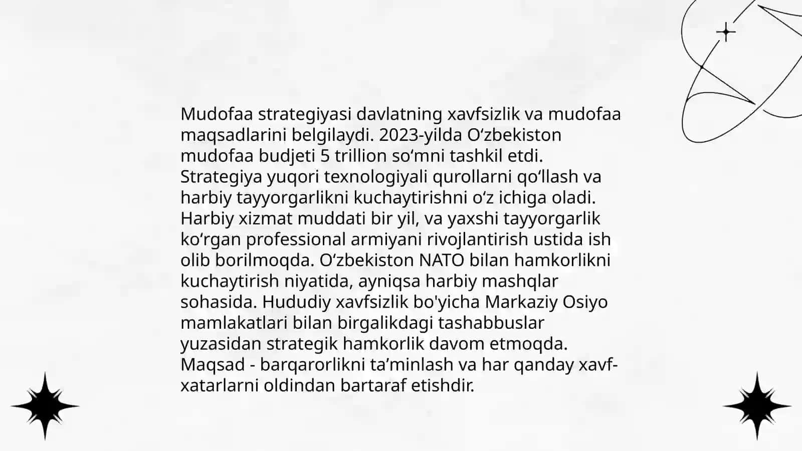 Milliy xavfsizlikni taʼminlashning eng muhim vositasi va yoʻnalishlar 4