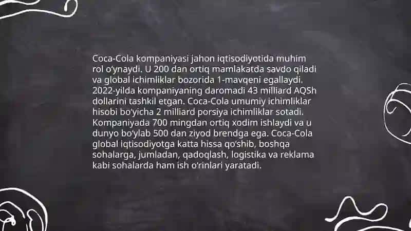 Coca-Cola brendining iqtisodiyoti 4