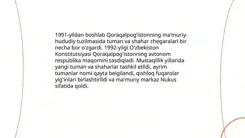 Mustaqillik yillarida Qoraqalpoĝiston Respuplikasi 4