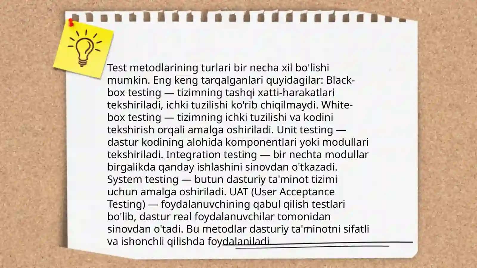 Psixodiagnostikani o'tkazishda test metoddan foydalanish 4