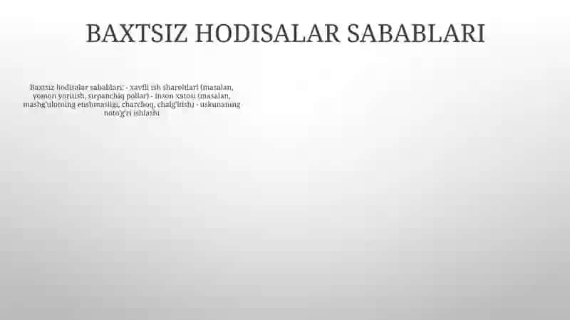 Baxtsiz Xodisalar Va Kasb Kasalliklari Haqida Tushuncha 4