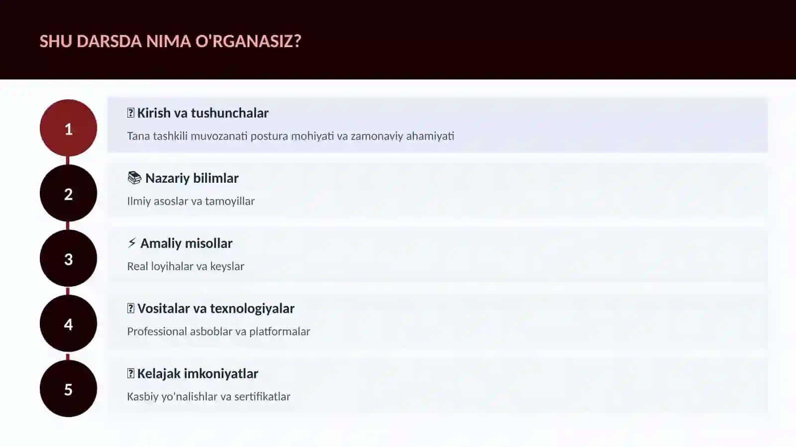 Tana tashkili muvozanati postura 4