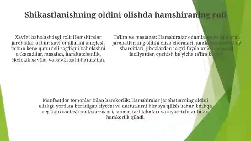 Prafilaktikada Hamshira Roli 4