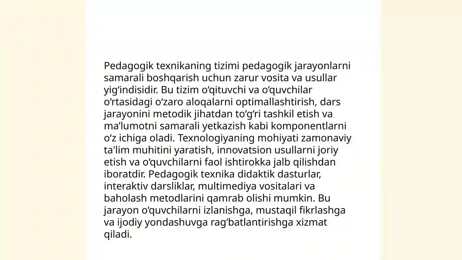 Pedagogik mahorat va texnika 4