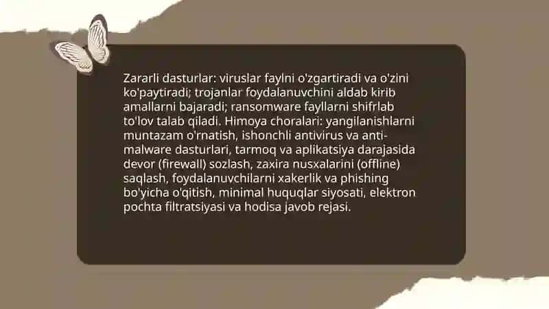 Axborot texnalogiya sohasidagi tahdidlar va ularning oldini olish 4