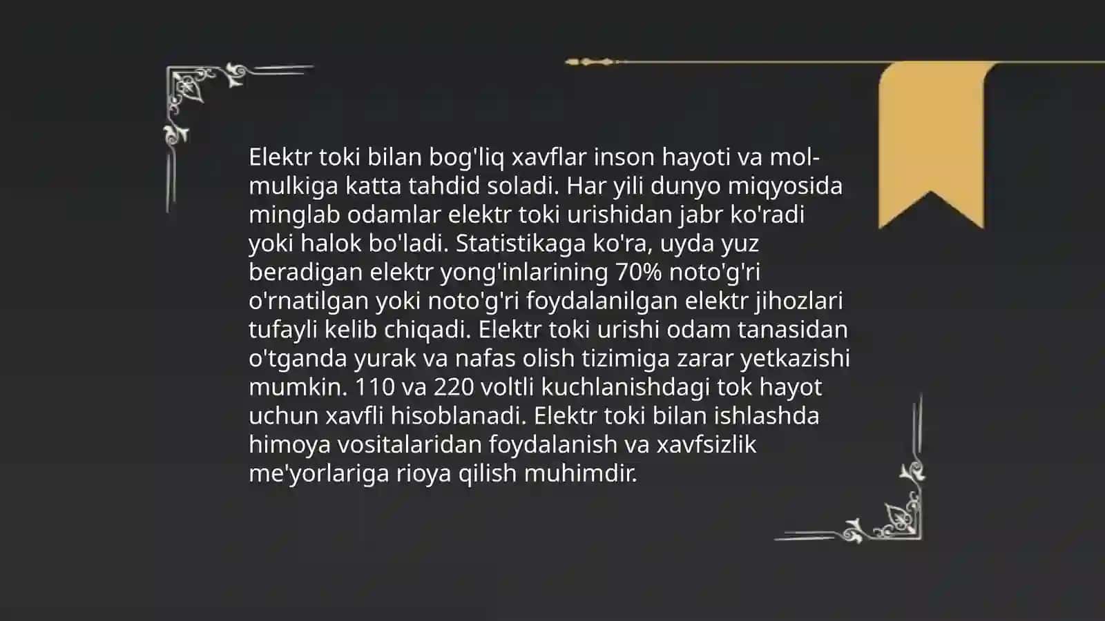 Elektr xavfsizligi tushunchasi 4