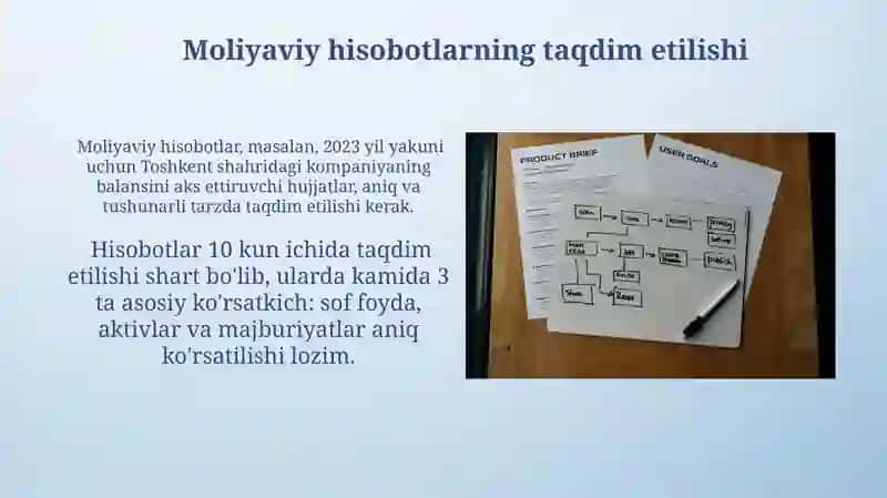 Moliyaviy hisobotlarni tayyorlash 4