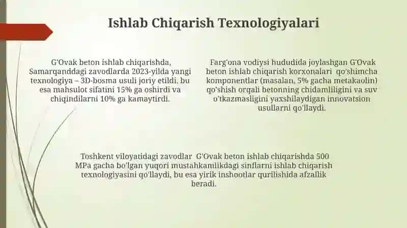 G'Ovak Beton Turlarini Tahlil Qilish 4