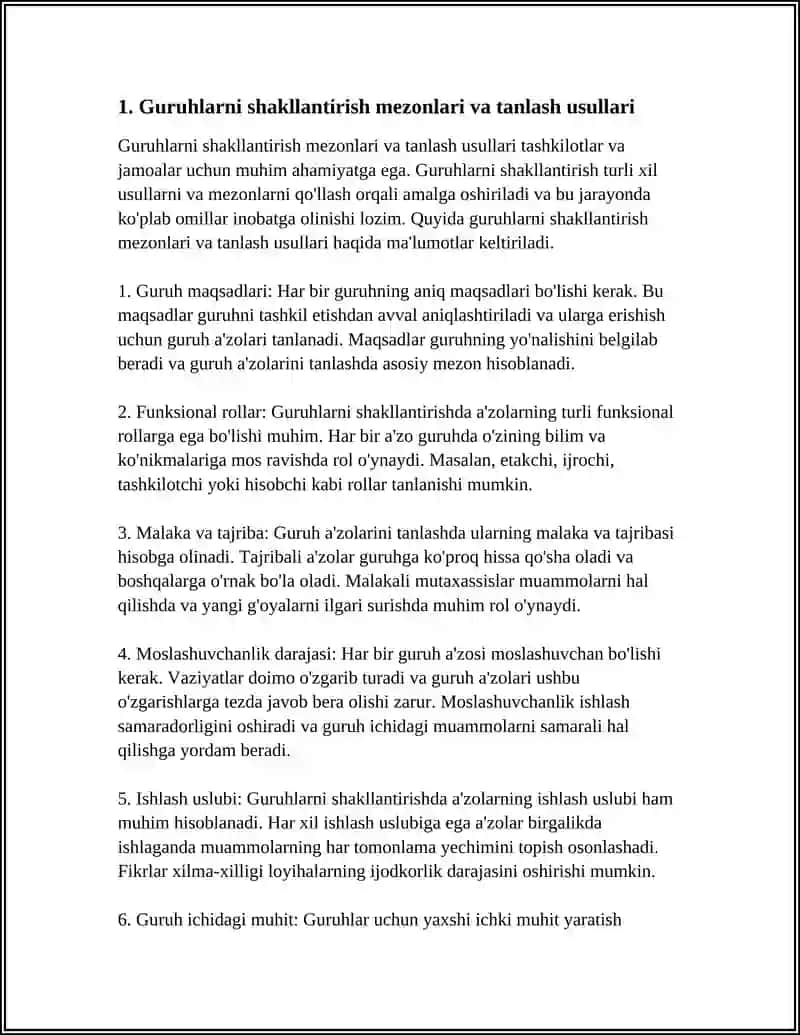Guruhlarni to'ldirish va trening jarayonini tashkil etish 4