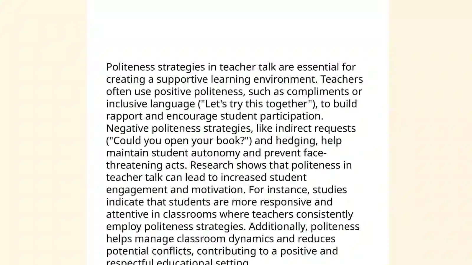 Stylistics of teacher's speech in the classroom 4