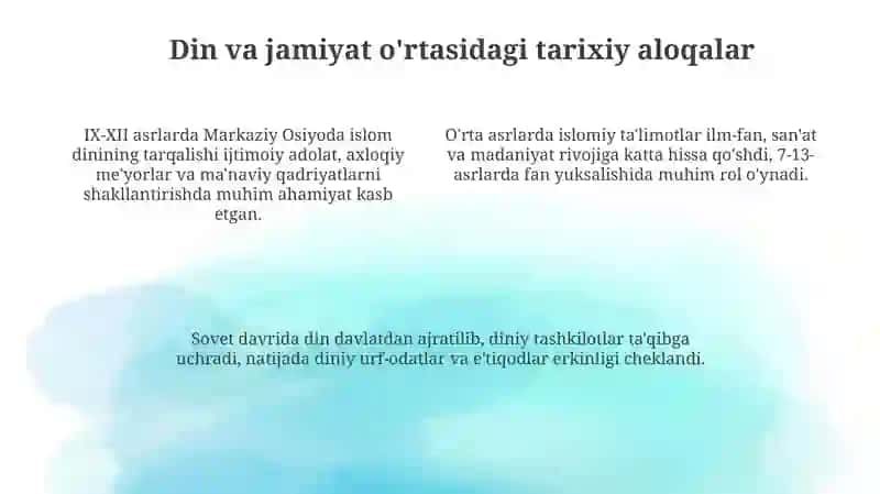 Milliy dinlarning ijtimoiy taraqqiyotga ta'siri 4