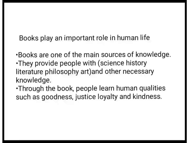 The role of books in our life 4