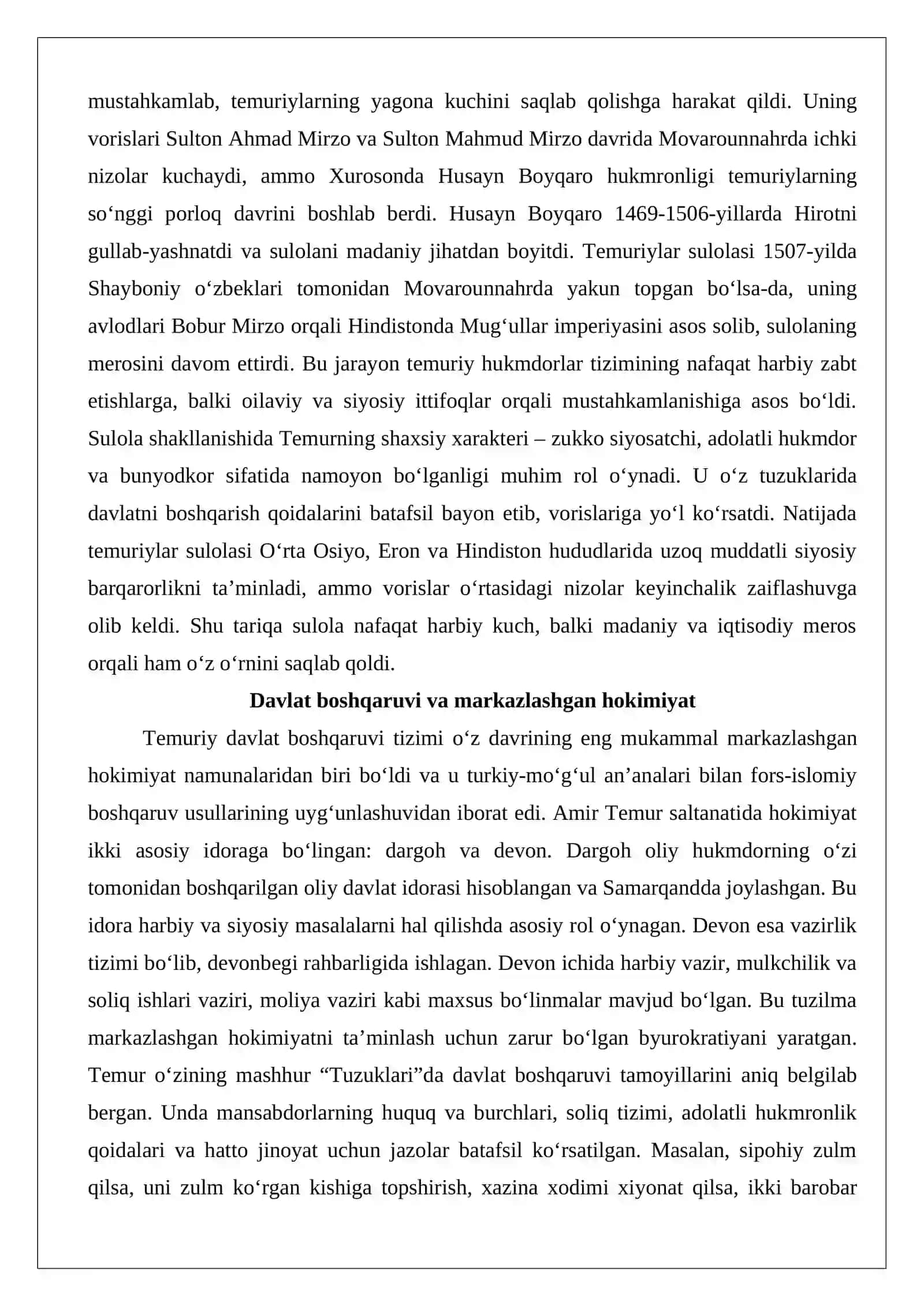 Temuriy hukmdorlar va ularning hayot tarzi 4