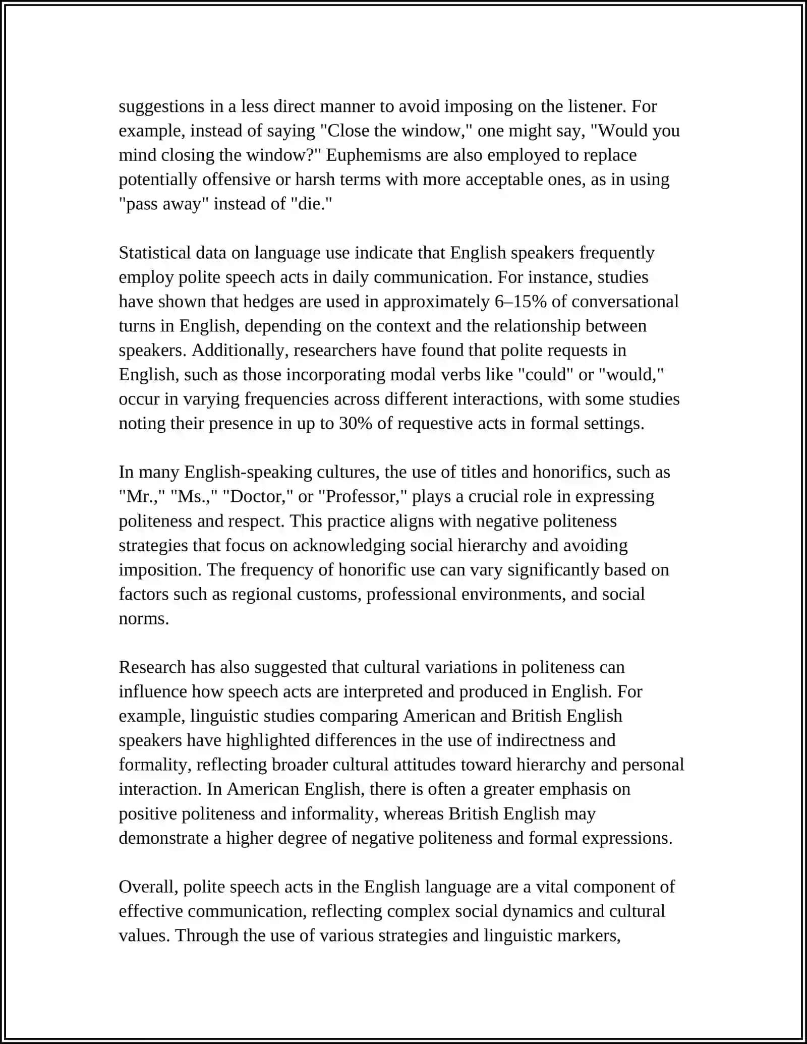 CONVERSATIONAL FEATURES: POLITENESS AND IMPOLITENESS 4
