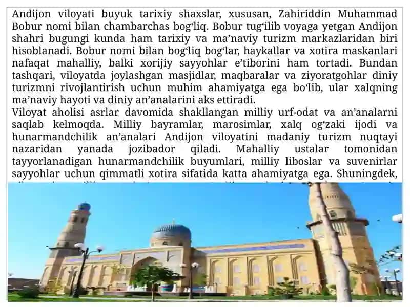 Andijon viloyati turistik resurslari 4