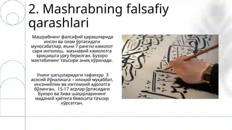 Mashrab hayoti va ijod yoli 4