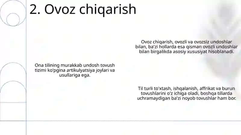 Ona tilining undosh tovushlar tizimi 4