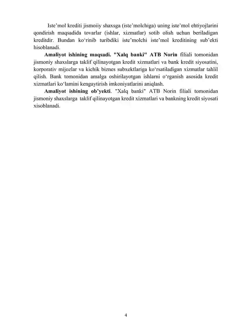 Xalq bankida amaliy jarayonlarning borishi 4