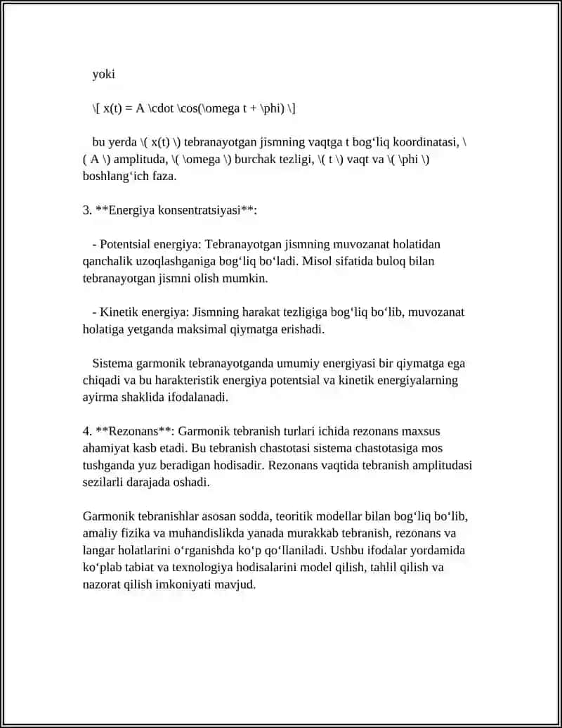 GARMONIK TEBRANISHLAR 4