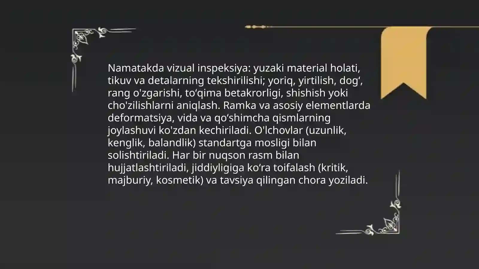Namatak qiyomi: sifat ko‘rsatkichlari va baholash mezonlari 4