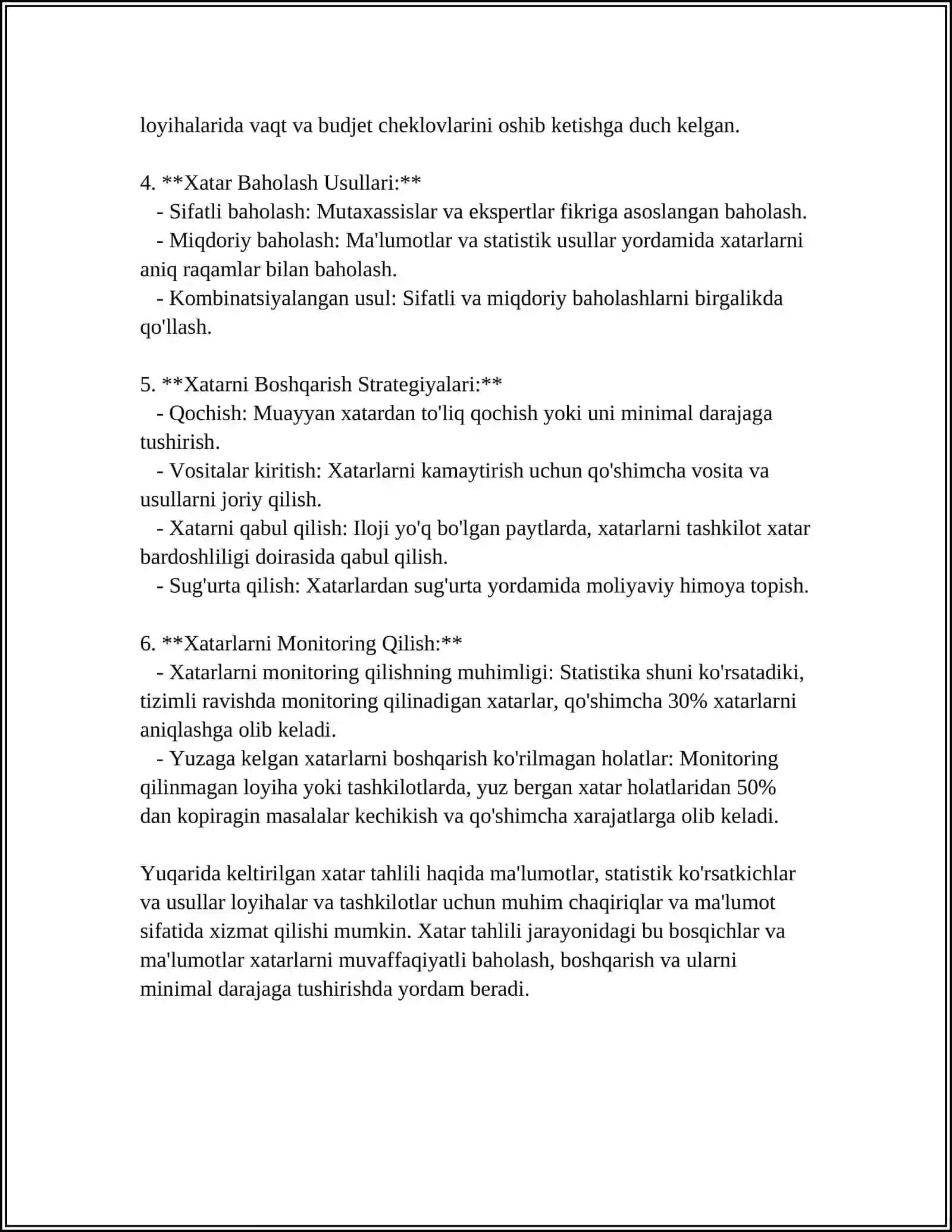 XAVF XATARLAR TAHLILI 4