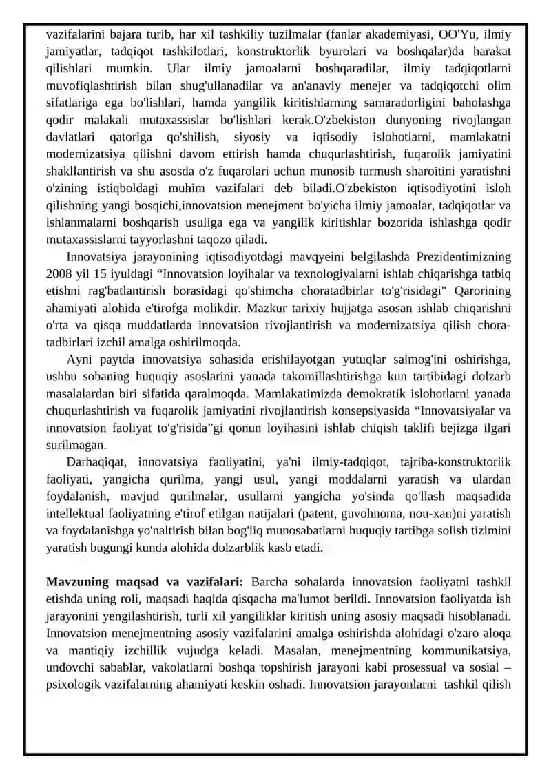 Innovatsion faoliyatni tashkil etish 4