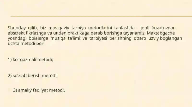 Musiqaviy tarbiya metodlari 4