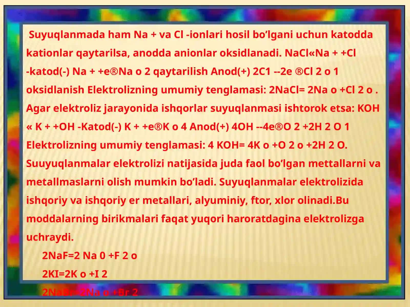 ELEKTROLIZ JARAYONLARI 4