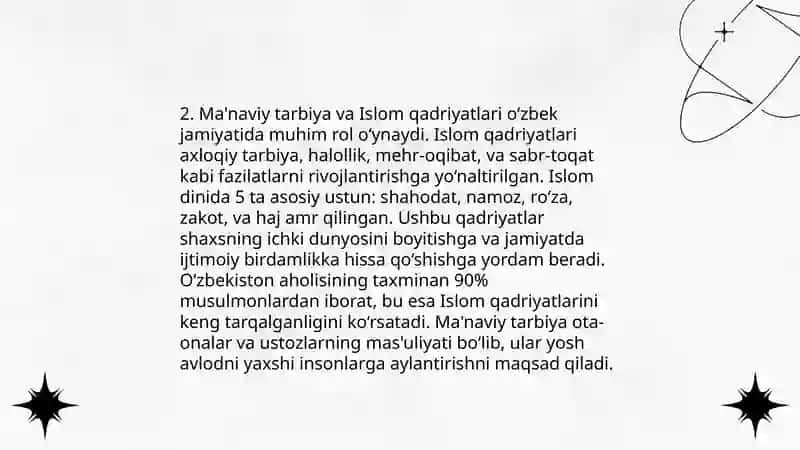Islom qadriyatlari ma marifatining hozirgi davrdagi ahamiyati 4
