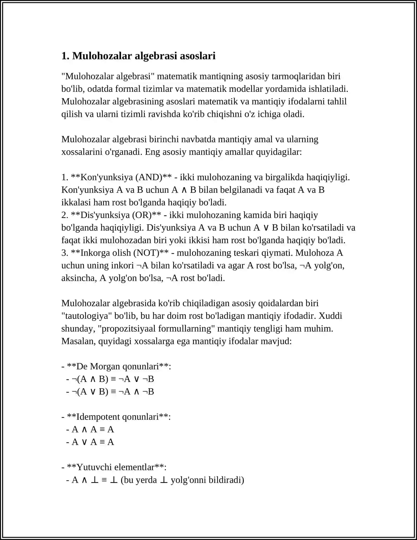 Mulohazalar algebrasi funksiyasilar 4