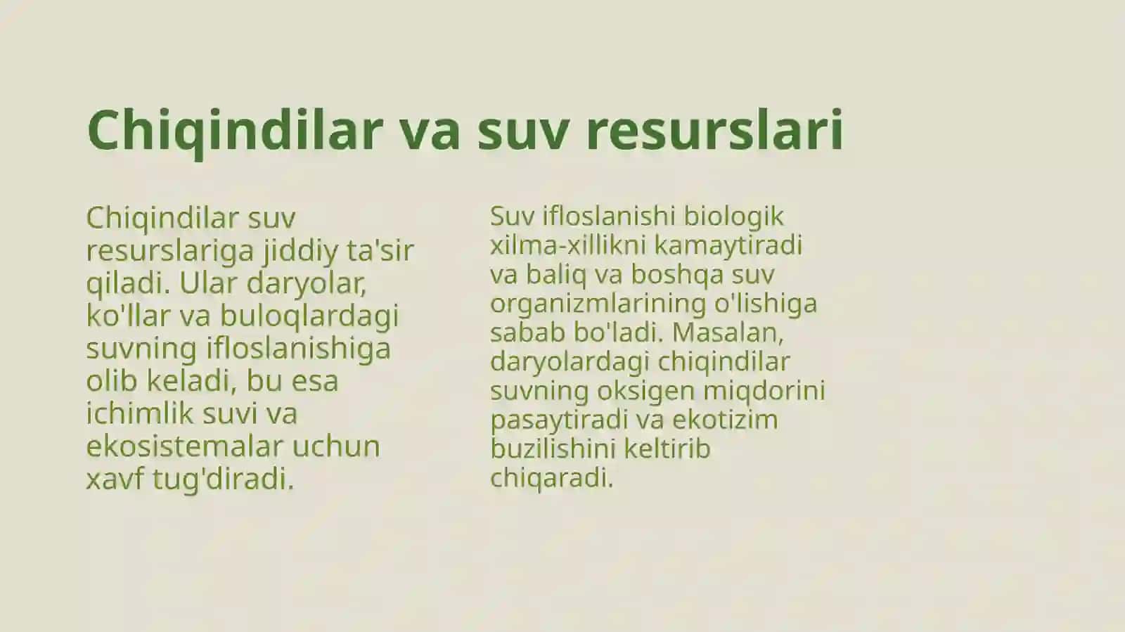 Chiqindilarni atrof tabiiy muhitga ta'sirini kuzatish 4