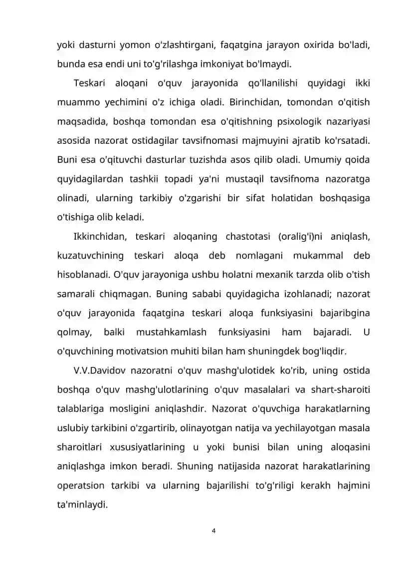Talabalar o'quv mashg'ulotlarini nazorat qilish va tartibga keltirish 4