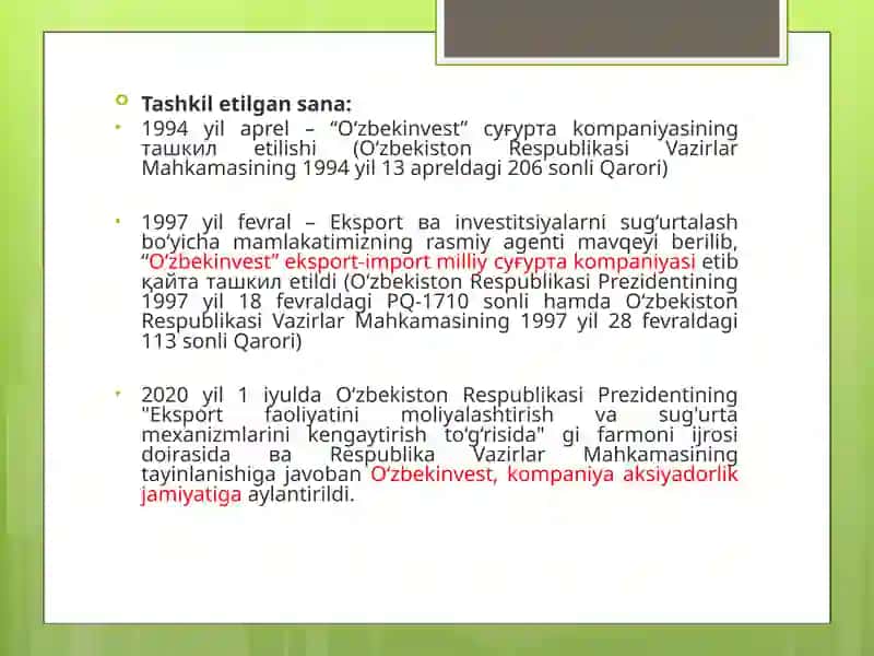 SUG’URTA ISHI TAQDIMOT ISHI 4