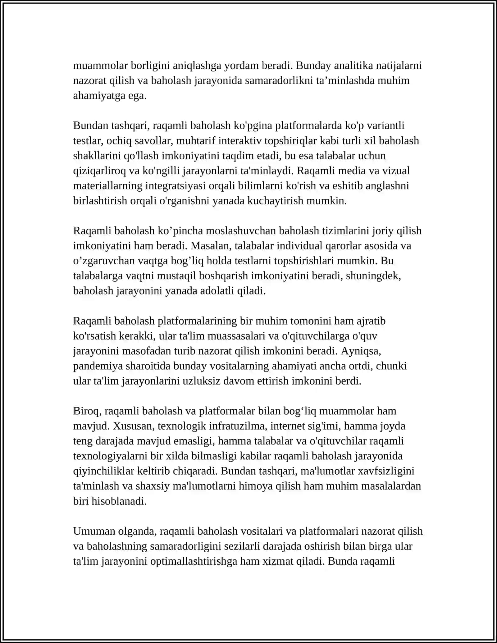 NAZORAT QILISH VA BAHOLASHNING ZAMONAVIY USULLARI 4