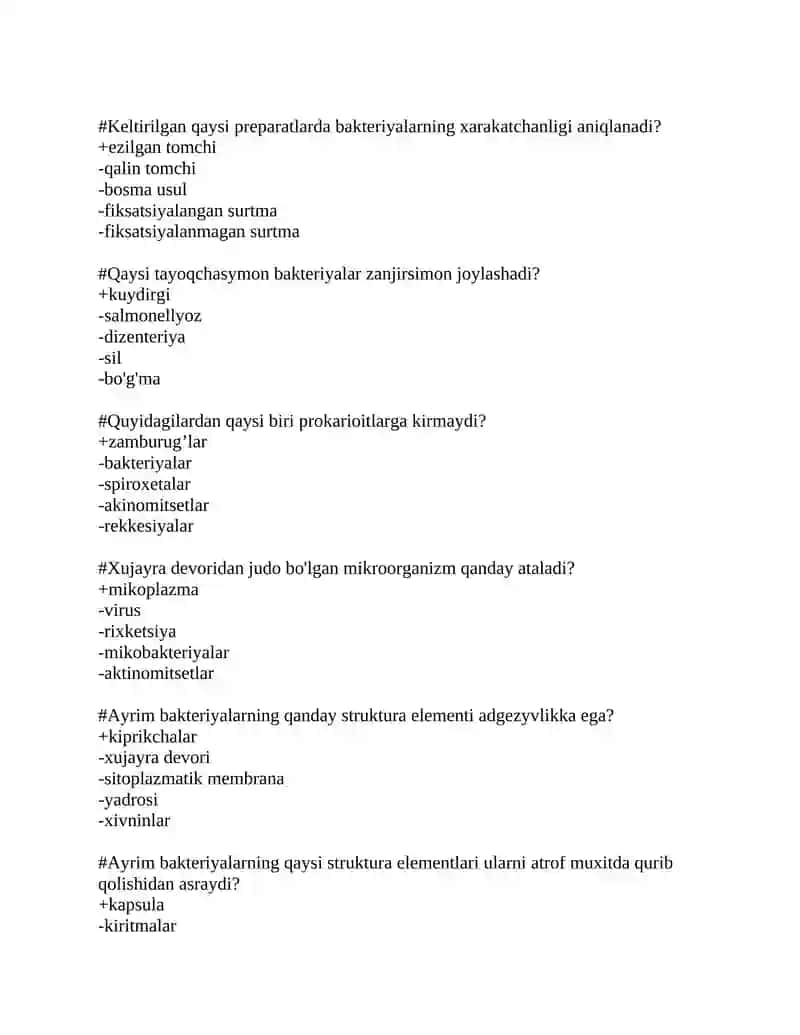 Kislotaga chidamli bakteriyalar bo'yicha buyash 4